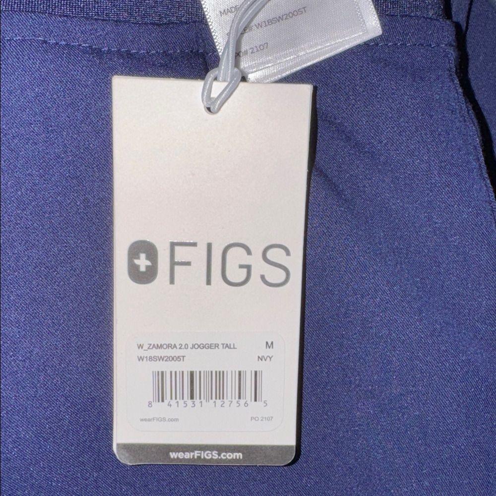 Figs Navy Blue Scrub Pants Women’s M tall. NWT - Picture 2 of 3